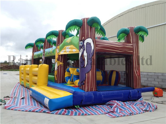 Outdoor Durable Jungle Theme Inflatable Playground for Sale