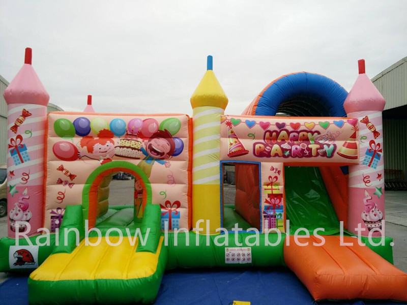  Inflatable Party Celebration Bouncy Castle with Slide