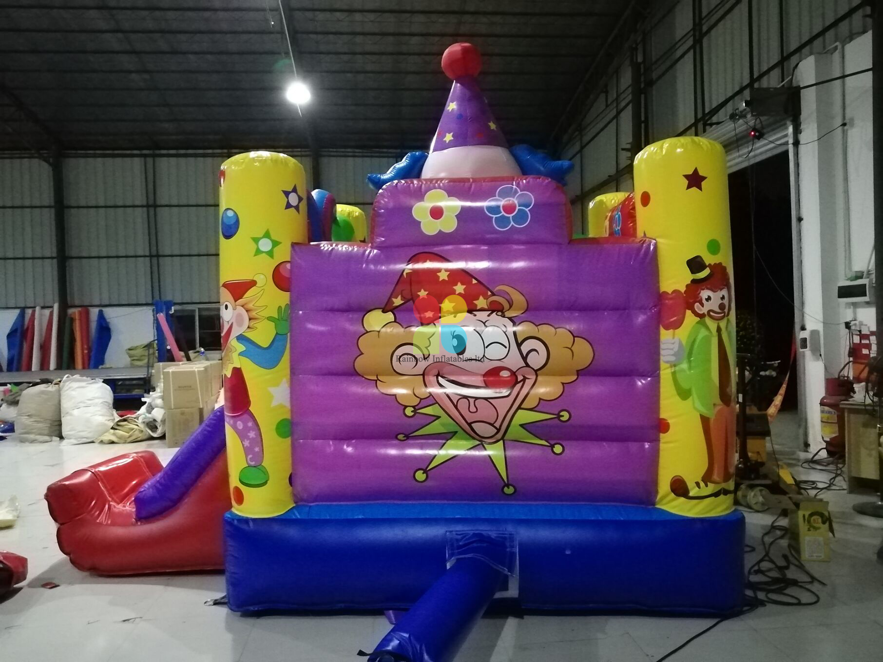 New Arrival Small Commercial Durable Inflatable Happy Clown Bouncer for Toddlers