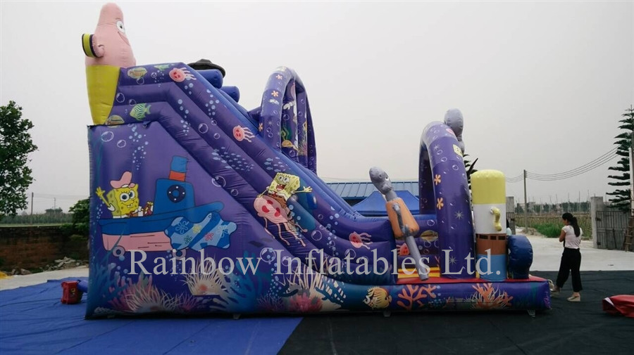 RB6054（8x6x6m）Inflatable sponge bob high slide 