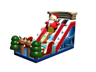 RB06110（14x9x7m）Inflatable Christmas theme snowman slide for sale 
