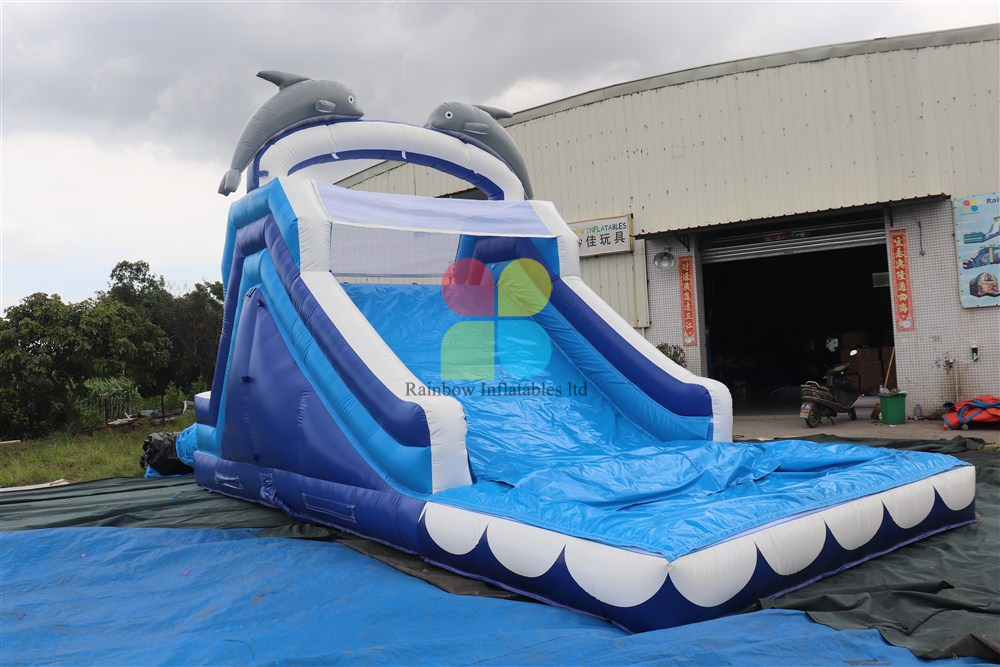 Mini Inflatable Ocean Dolphin Water Slide