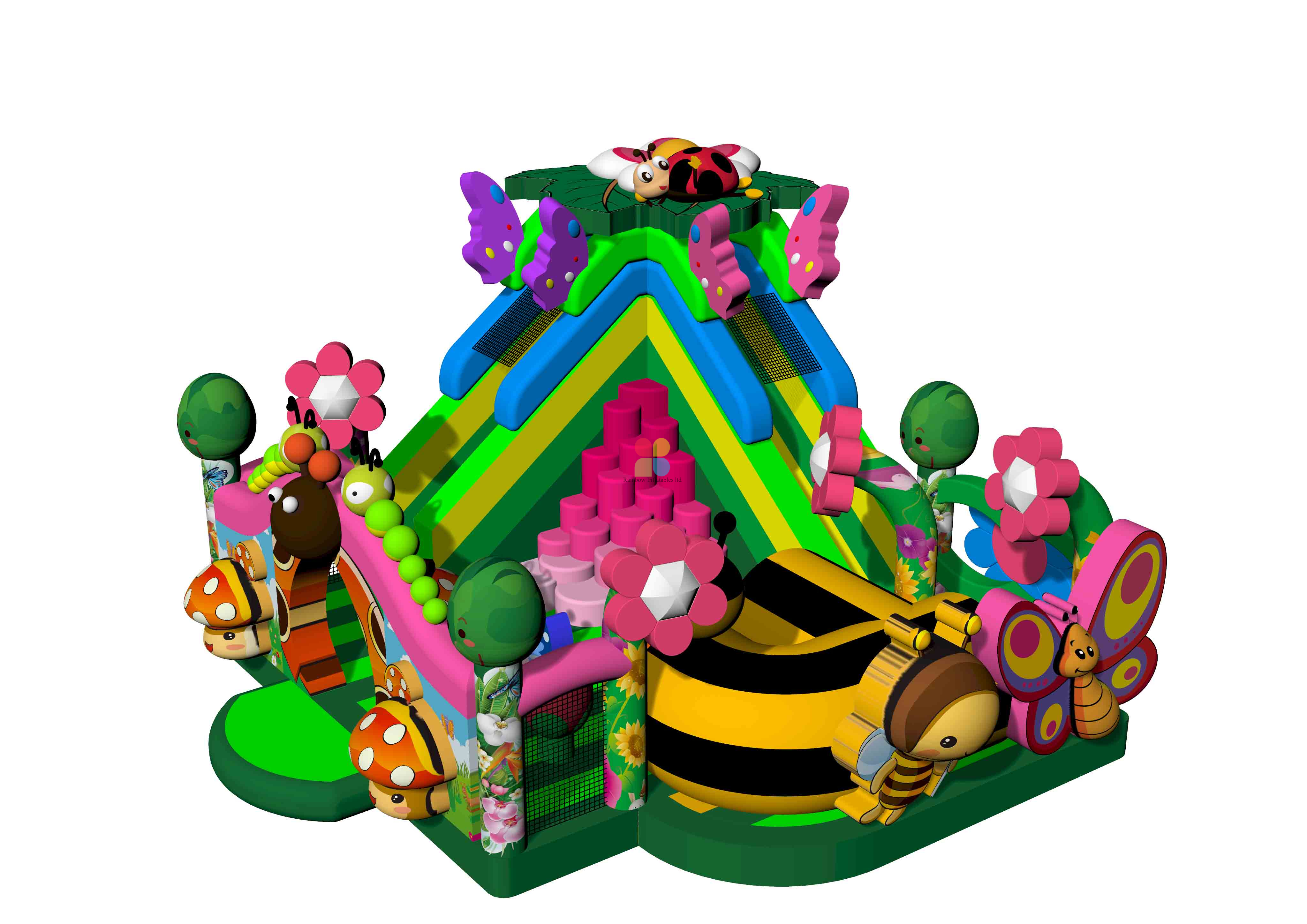 Amazing INFLATABLE Bee Play World Inflatable Flower Funcity
