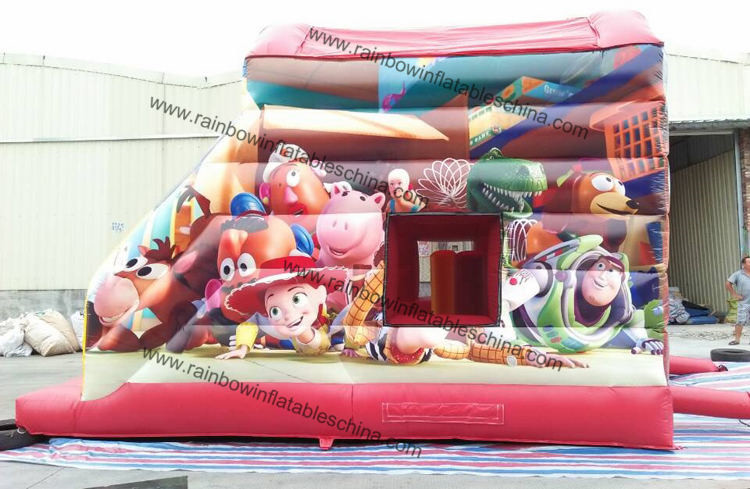 Inflatable Rainbiow Toy Story Bouncy Castle for Kids