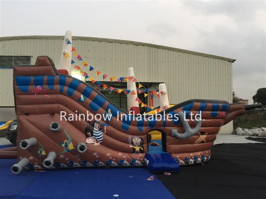 RB11003（8.4x4.8x4.5m） Inflatable Rainbow Hot Sale Pirate Ship 