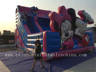 Large Outdoor Inflatable Mickey Mouse Dry Slide for Children