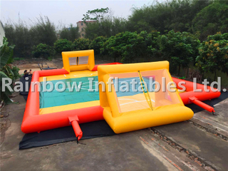 Popular Commercial Inflatable Football Court Soccer Arena Inflatable Soccer Field,water Futsal Challenge Game, 12x6m Water Soccer Game