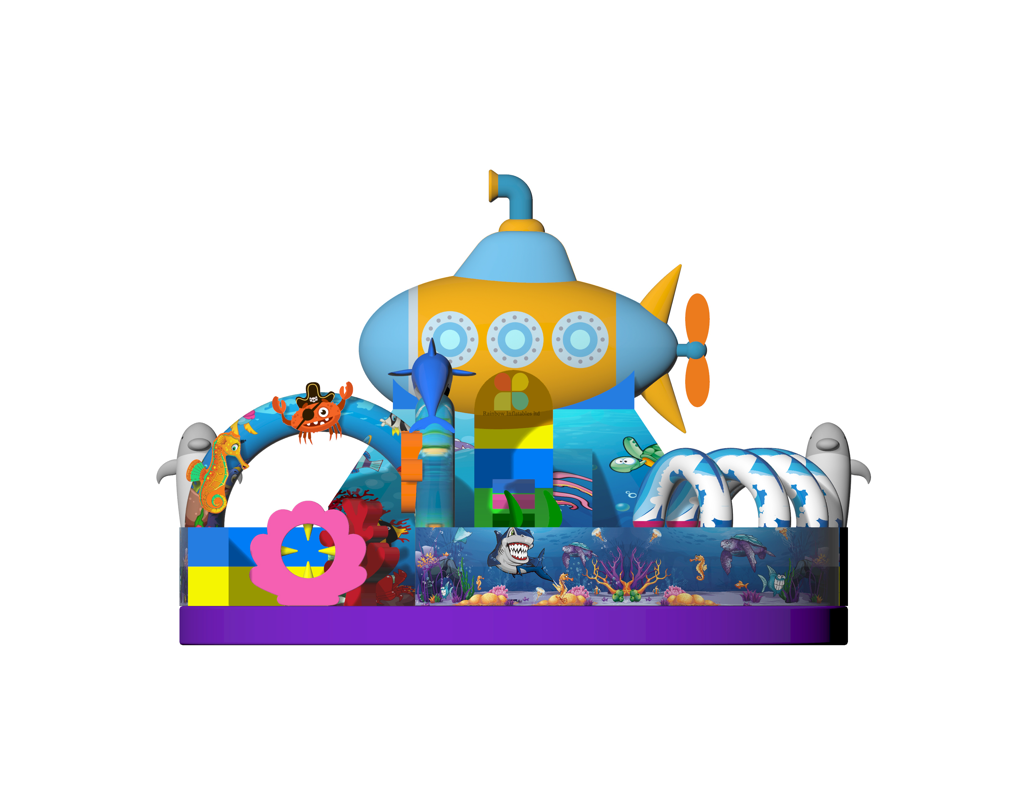 Inflatable Underwater World Funcity With Airship from China