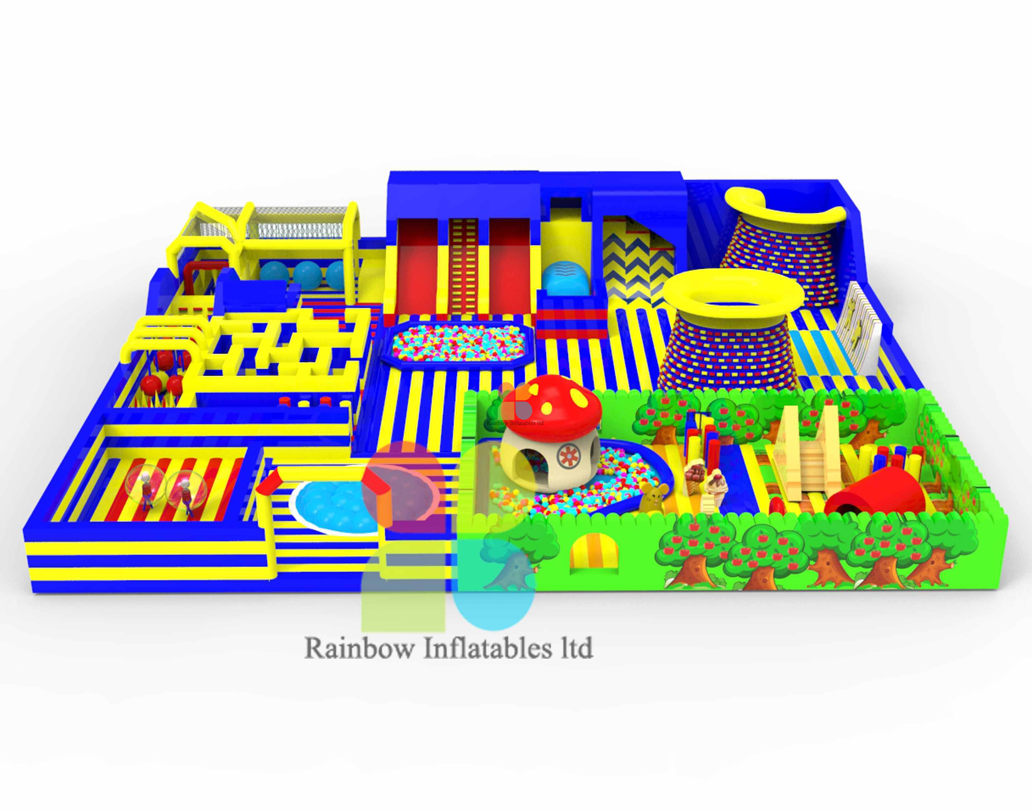 The Lastest High Quality Inflatable Outdoor Playground Giant Theme Park for Sale