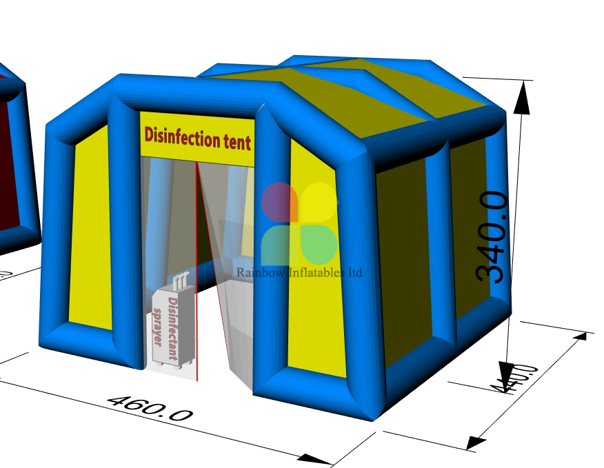 Inflatable House Tent with Automatic Sensive Spreyer,Medical Aid Tent,medical Tunnel To Prevent Coronavirus