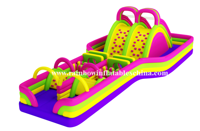 RB5013（12x8m）Inflatable Long Obstacle Training Race for sale 