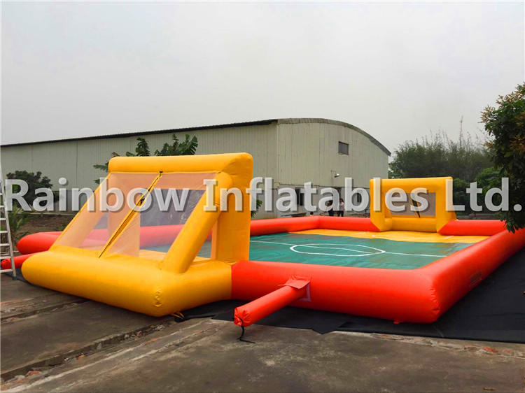 inflatable water soccer field