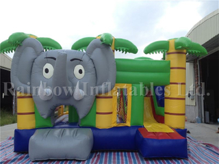 Outdoor Commercial Inflatable Jungle Elephant Combo for Children