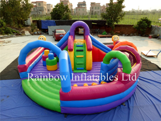 Outdoor Durable Inflatable Simple Color Playground for Sale