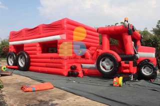 RB05006-2（15x4m） Inflatable Rainbow New Design Tractor Long Obstacle Courses for Sale 