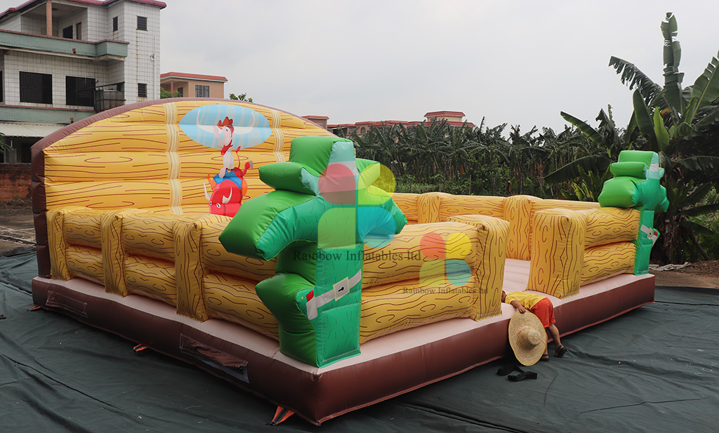 Inflatable Crazy Bull Game Inflatable Mechanical Bull Bouncer Mattress for Sale