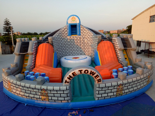 The Tower Inflatable Slide Obstacle Playground Customize Large Inflatable Tower Obstacle Course for Kids