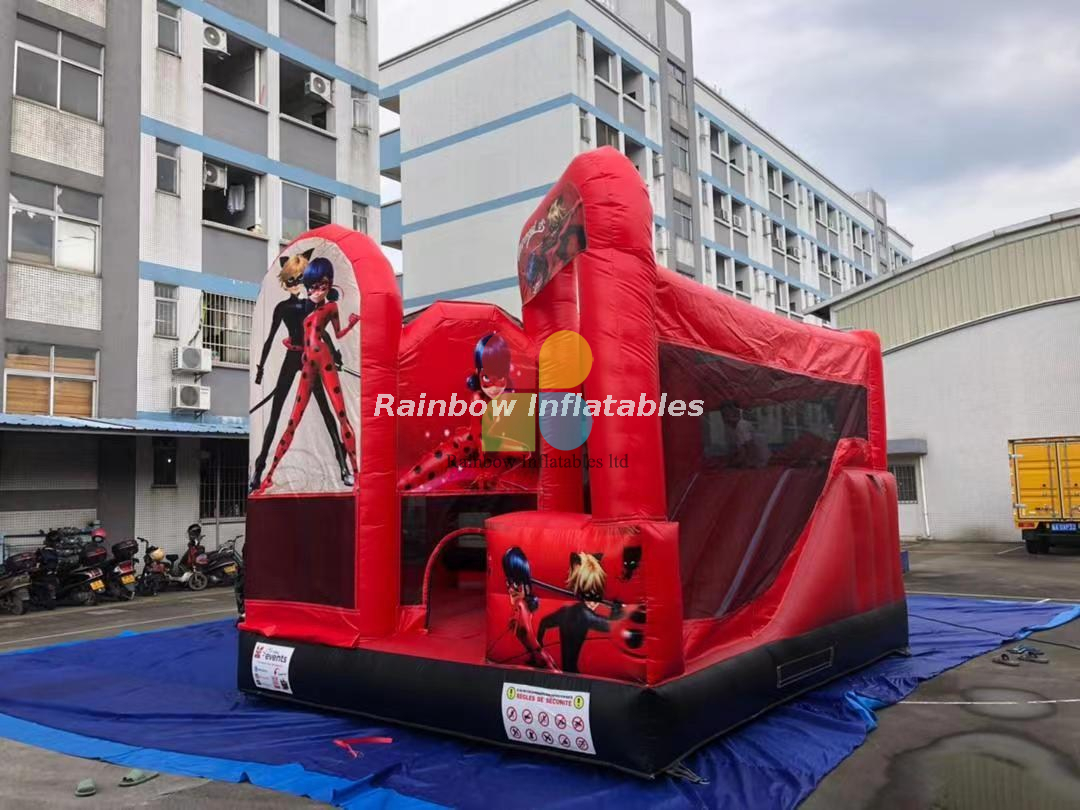 RB3094-2 New Design Miraculous Ladybug Combos And Miraculous Bounce House with Slide From Rainbow Inflatables Ltd