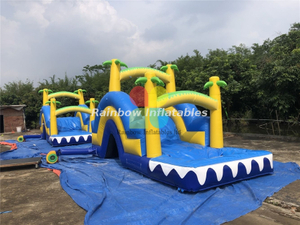 Inflatable Mini Slide for Toddlers, Inflatable Palm Tree Slide for Pool