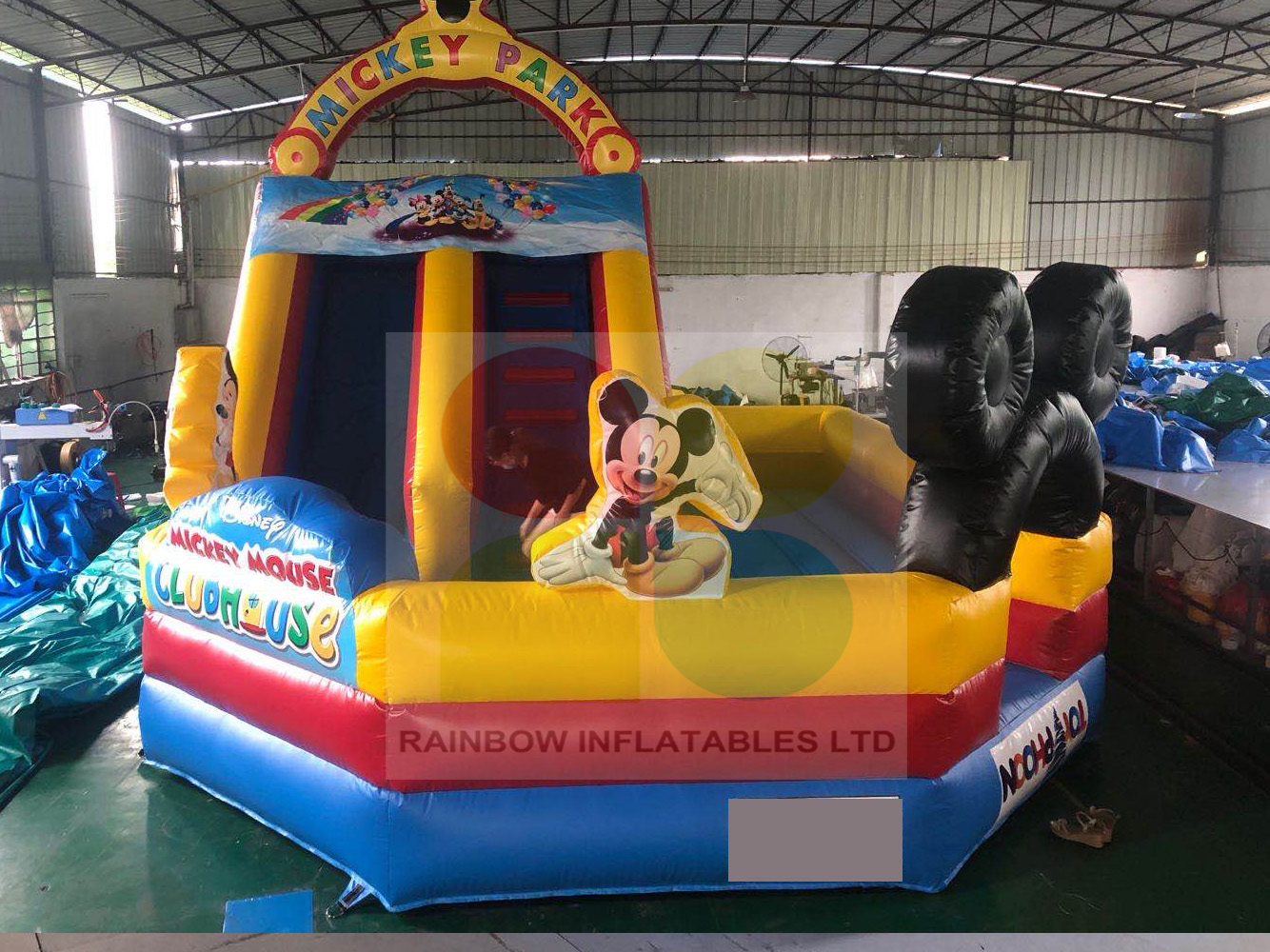 Best Quality Outdoor Commercial Inflatable Disney Mickey And Minnie Medium Size Slide Inflatable Mickey Slide Manufacturer