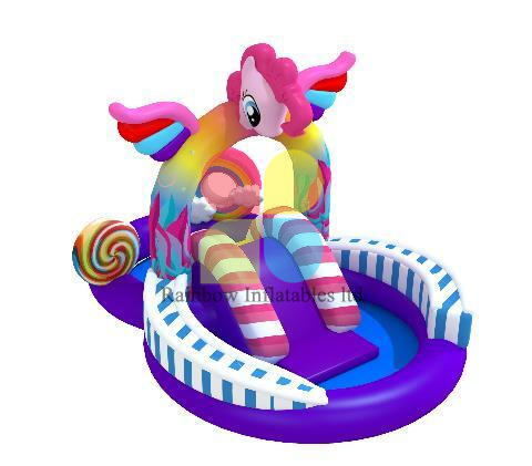 new design inflatable unicorn water park slide for kids