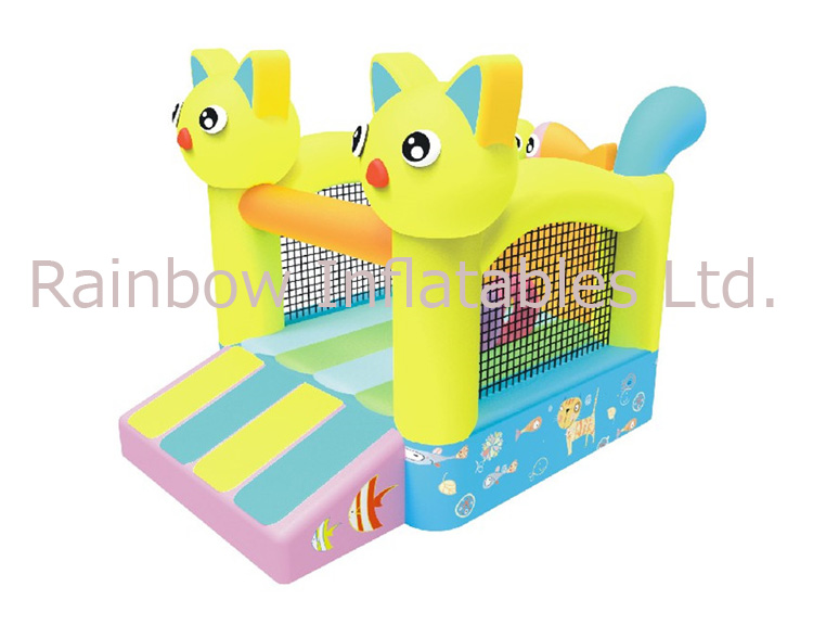 RB01004（4x4m）Inflatable Cat and Fish Bouncer for Kids (RB01004)