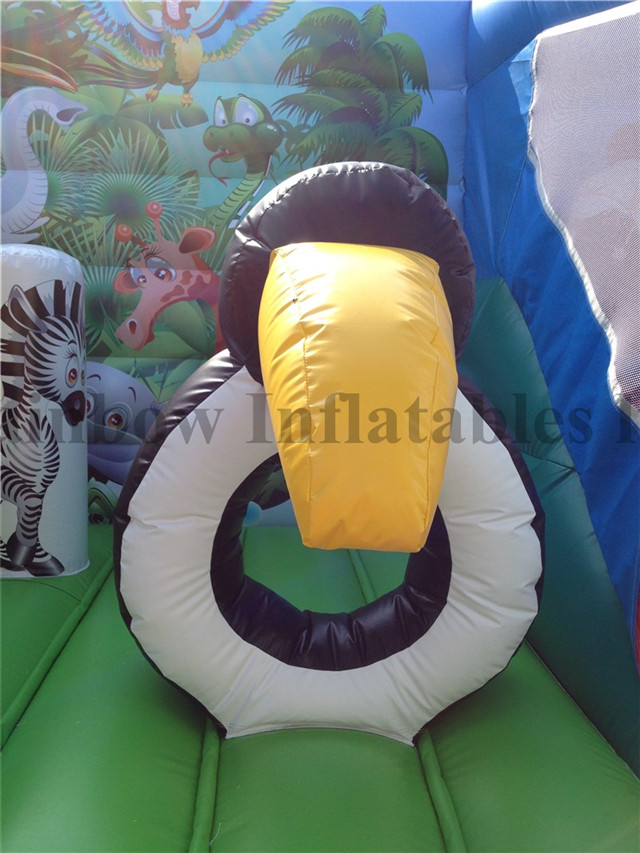 Outdoor Commercial Jungle Animal Combo Inflatable Bouncers