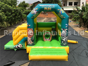 Outdoor Commercial Jungle Theme Inflatable Combo for Kids