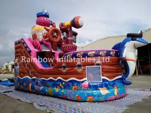 RB11016（8x4m）Inflatable new design octopus theme inflatable pirate ship