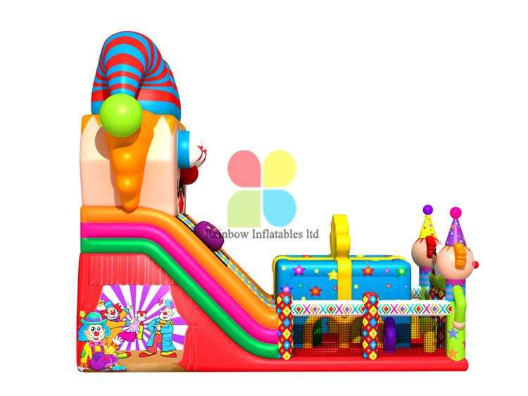 RB6099（9x5.5m）Inflatable giant clown slide for children and adult 