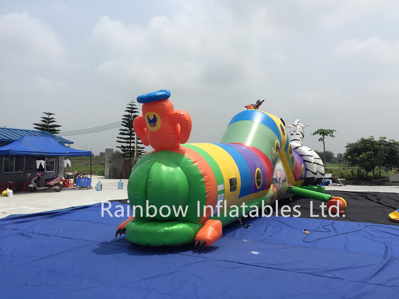 Rainbow Inflatable tunnel crawl game