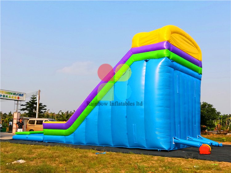 Outdoor Commercial Inflatable High Water Slide with Swimming Pool for Kids