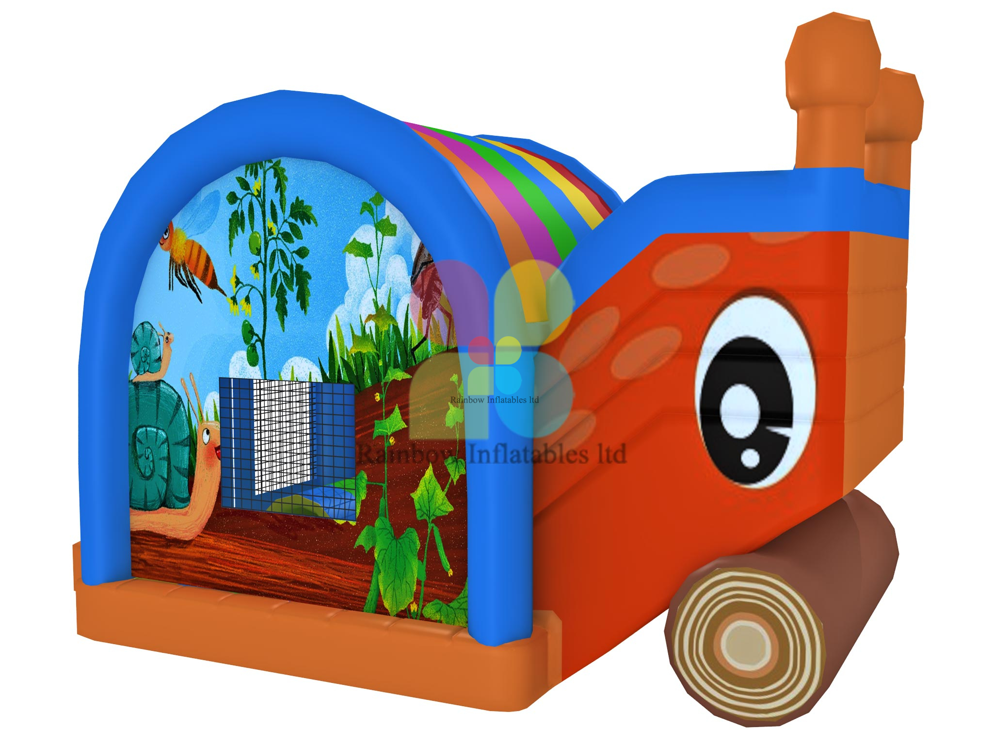 commercial inflatable combo snail animal theme combo for kids
