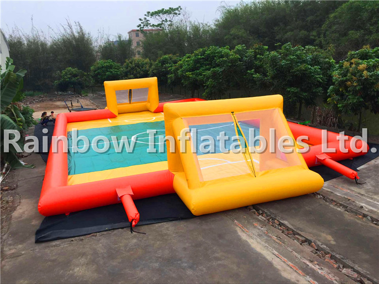 Popular Commercial Inflatable Football Court Soccer Arena Inflatable Soccer Field,water Futsal Challenge Game, 12x6m Water Soccer Game