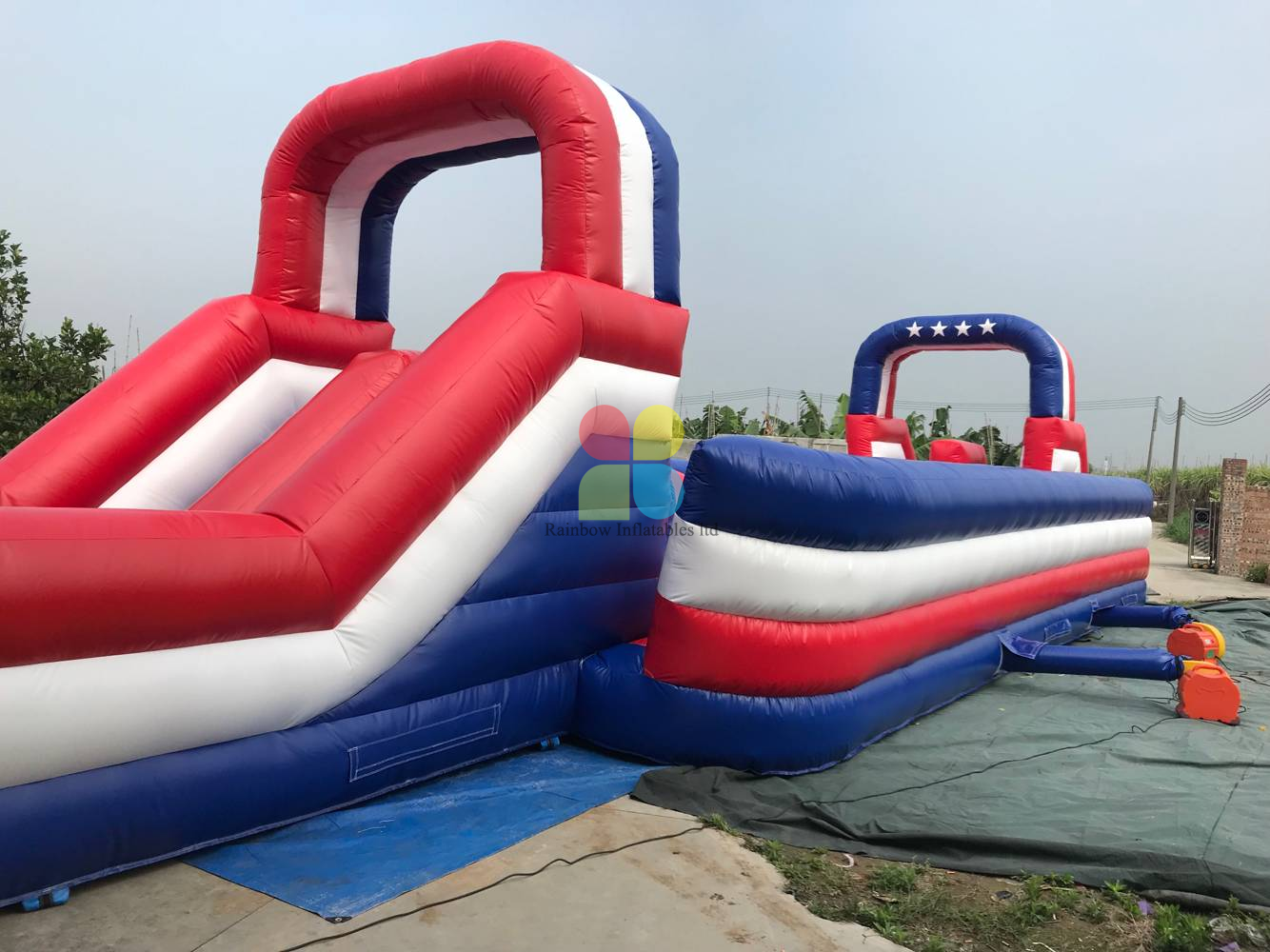 Inflatable Double Big Baller Adults Wipeout 