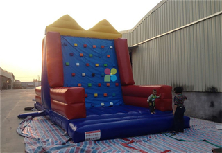 Big Indoor Commercial Inflatable 2 in 1 Sport Games Climbing Wall Velcro Wall for Sale