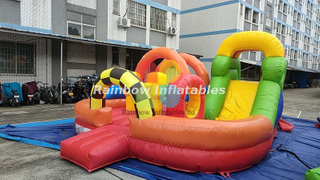 Rainbow Inflatable Bouncer Slide