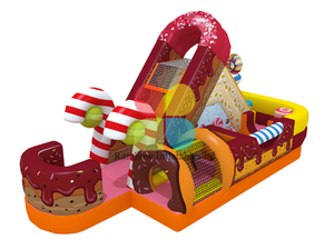 Sweet Candy Theme Inflatables Jumping Castles Funcity for Kids Party Entertainment 
