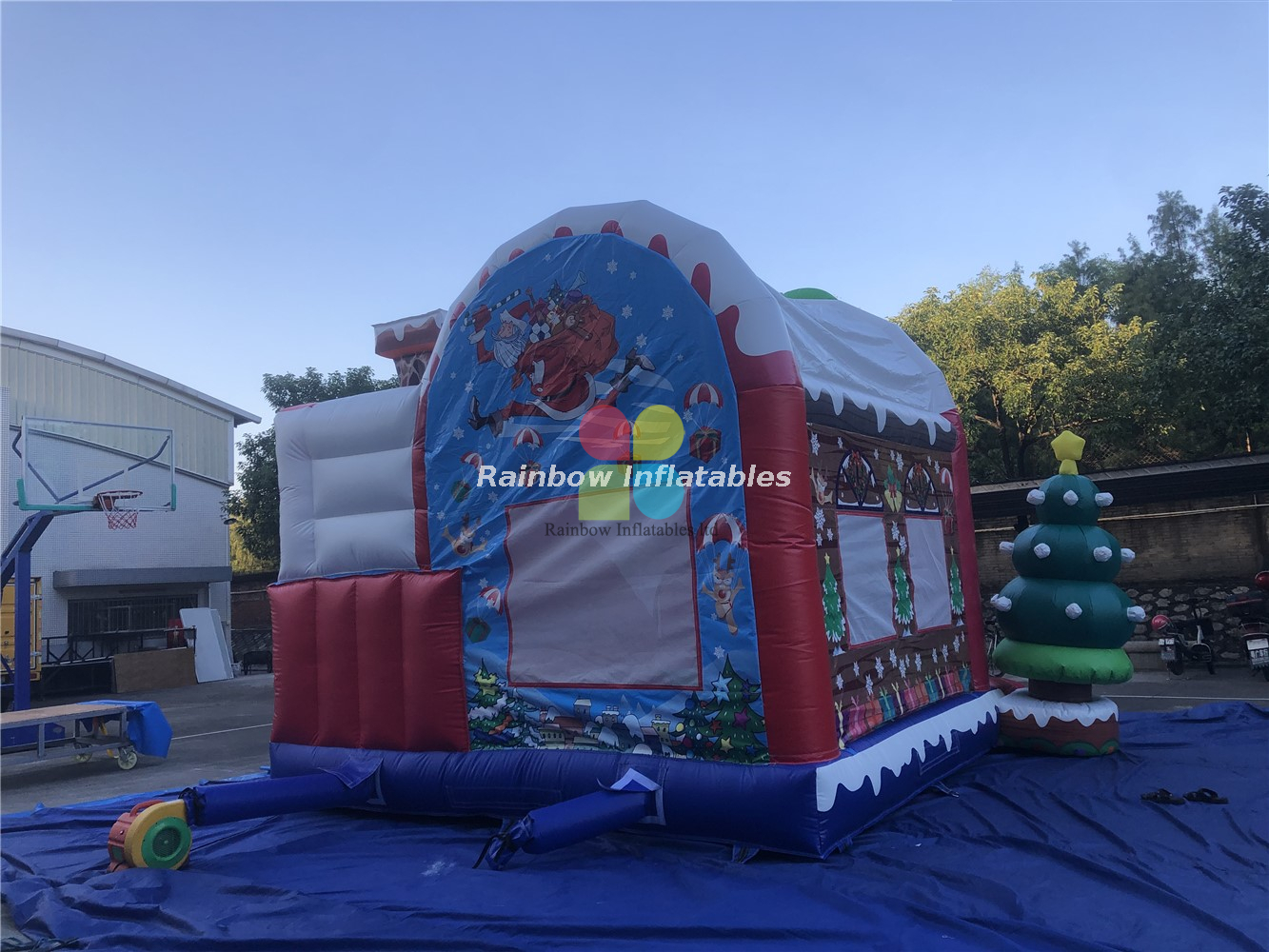 RB03009 Inflatables Christmas Tree Combo Castle for Sale 5x6m