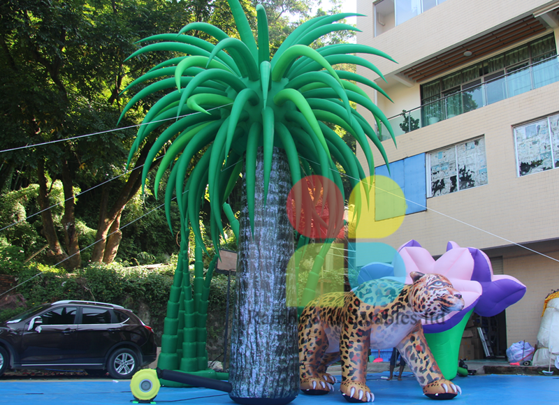 Attractive inflatable tree and flower with led lighting, giant outdoor inflatable tiger