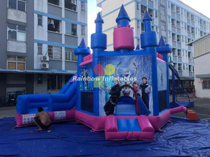 Frozen 5 in 1 Bounce House Combo with Slide Castillo Frozen | Rainbow Inflatables
